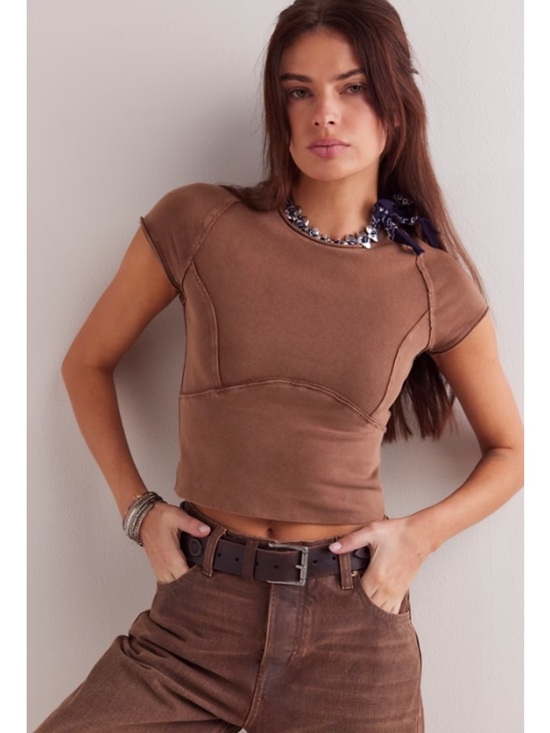 Free People Tops - NWT! Free People We The Free Protagonist Cropped Cap Sleeve Tee Sz M & L